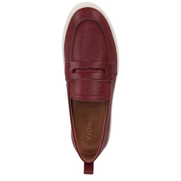 Vionic Women’s Red Uptown Leather Loafers sz 6.5 NWT - Picture 2 of 8